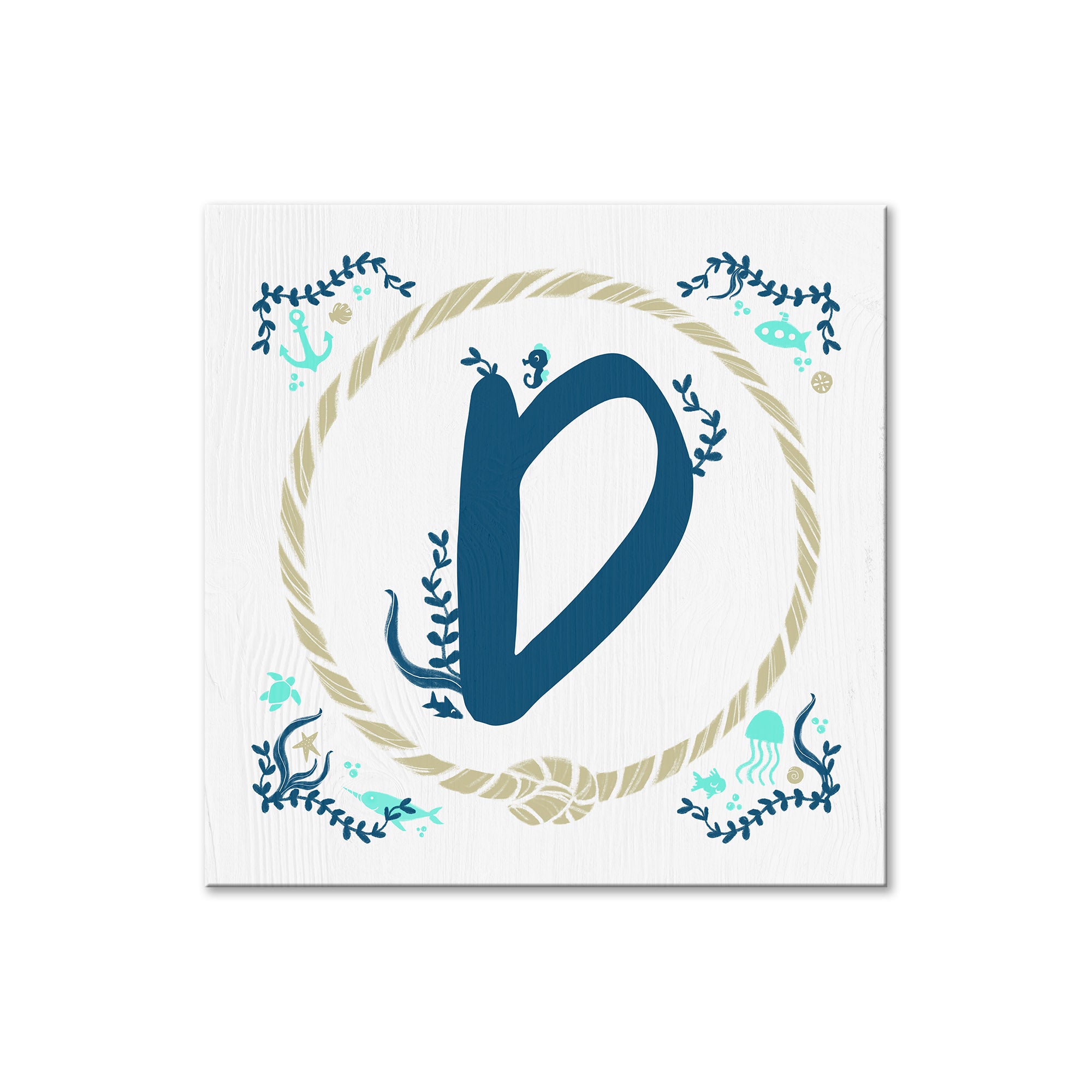 Sea Monogram - D | Val + Izzy | Art Firm
