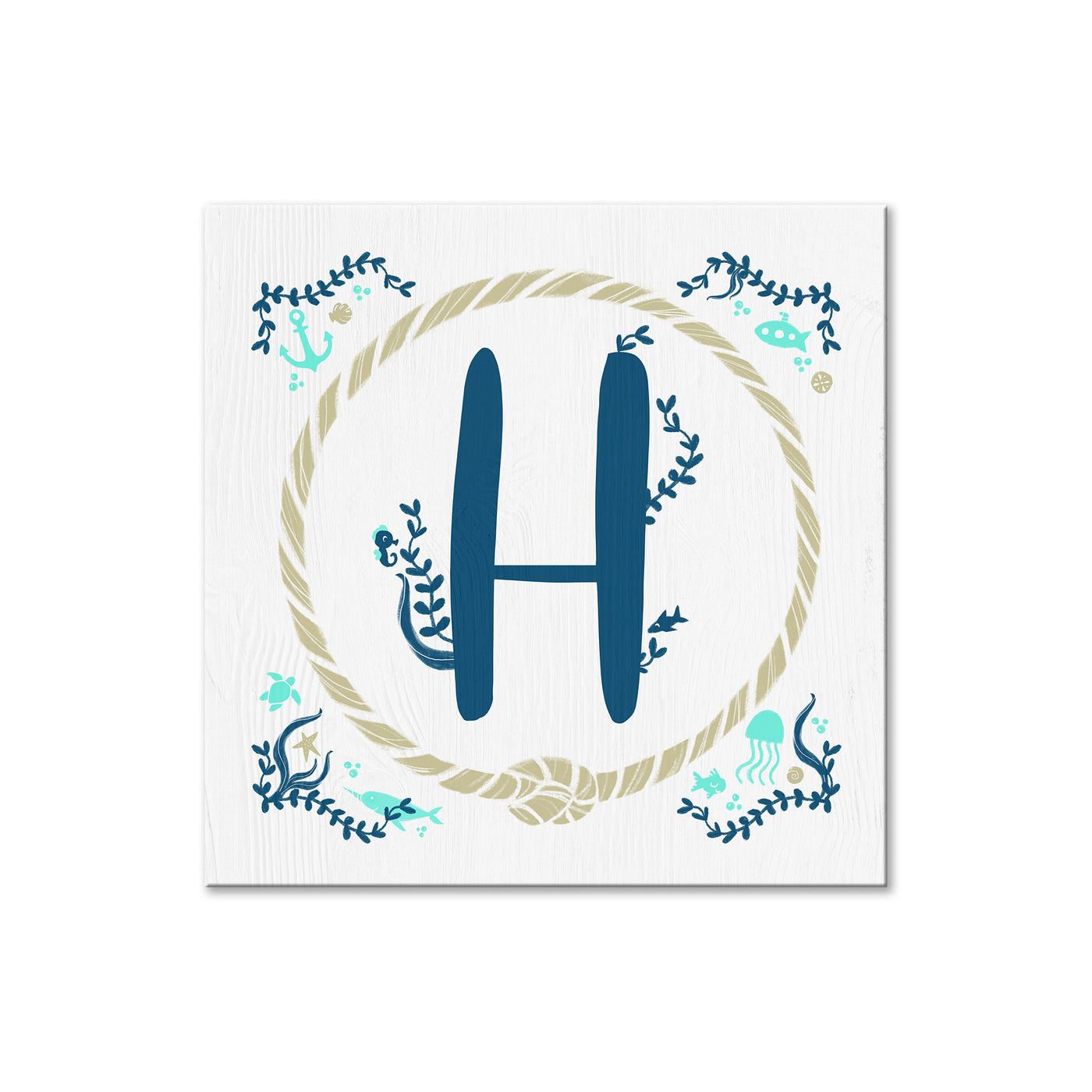 Sea Monogram -  H