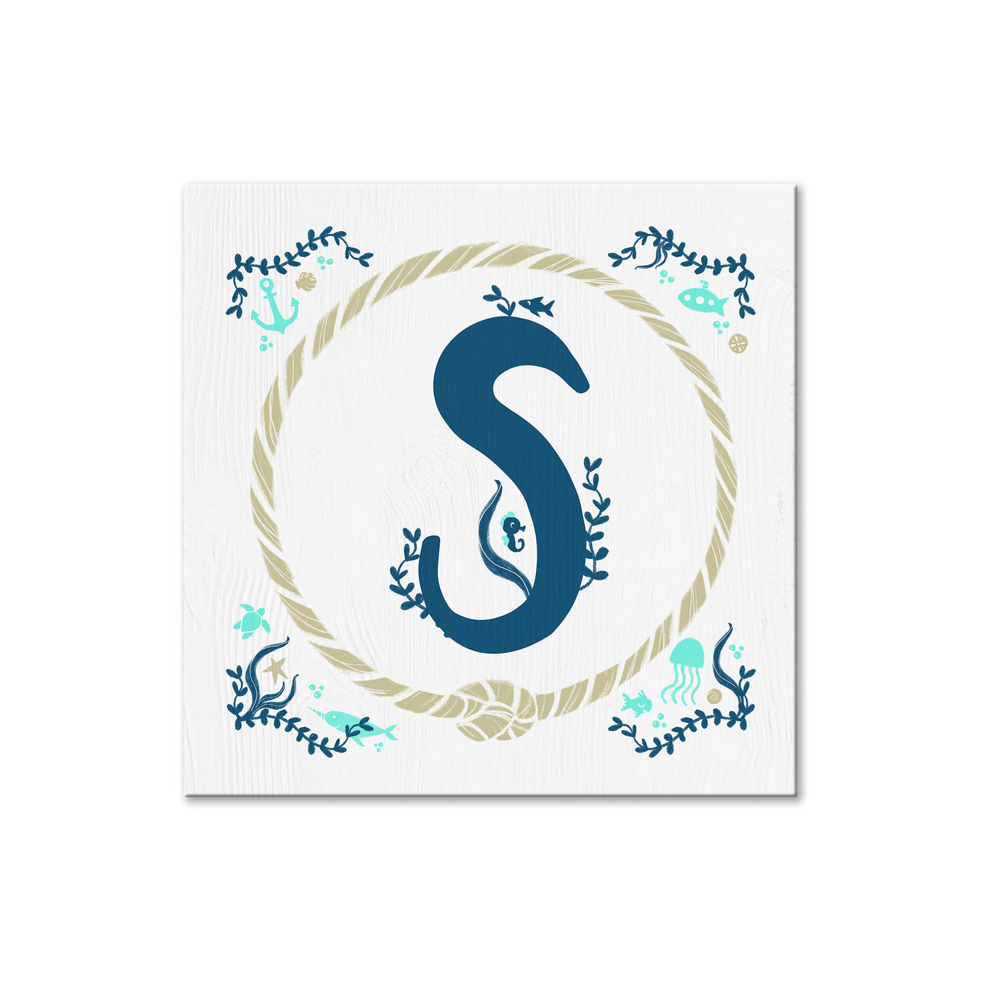 Sea Monogram -  S